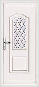 Oxford Diamond Lead white upvc back door